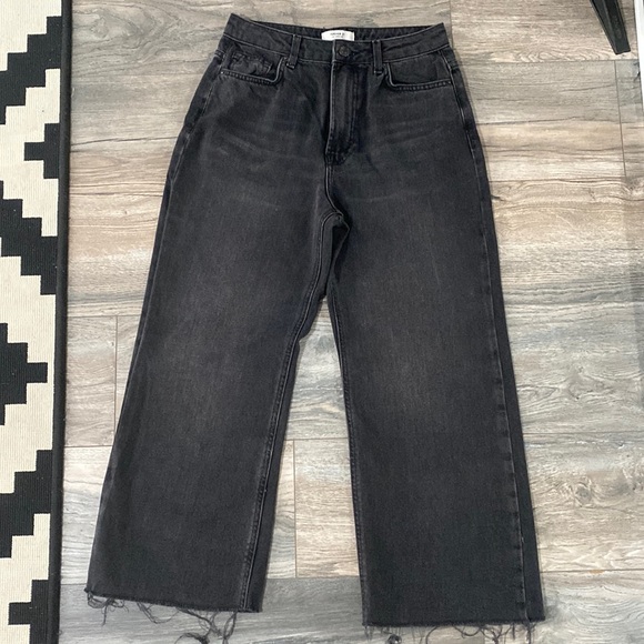 Black wide flare petite jeans - Picture 5 of 14